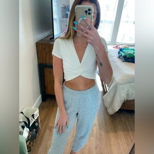 Vestique white crop top